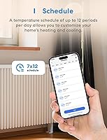 Vista 9 de Controlador de Temperatura Inteligente Meross 15A 1800W, Enchufe de Salida Controlado por Termostato Wi-Fi Inteligente Funciona con Apple Home