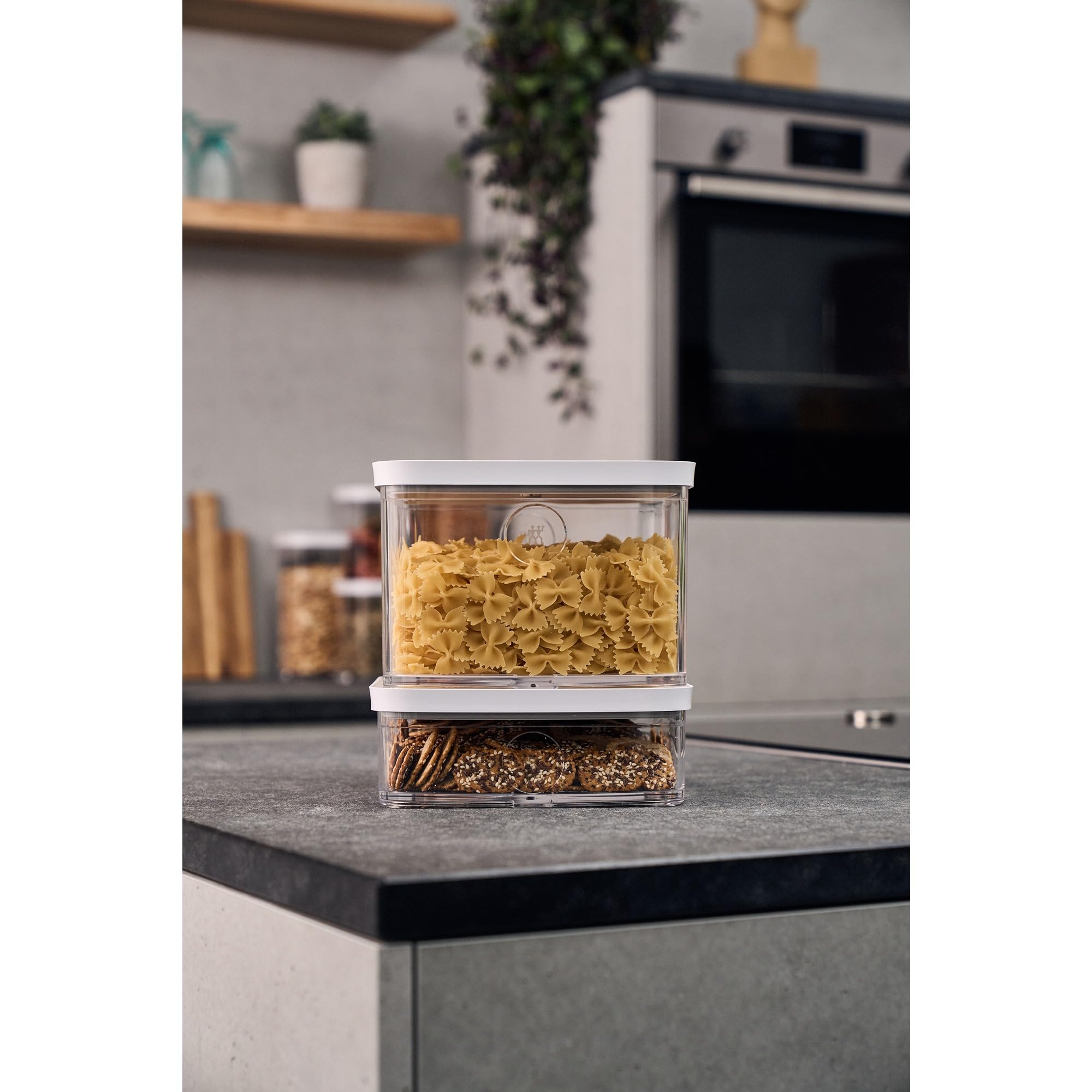 ZWILLING Fresh & Save - Caja de cubo de plástico, contenedor hermético de almacenamiento de alimentos secos, cubo grande alto, contenedor de 2 L, 4.2 cuartos de galón