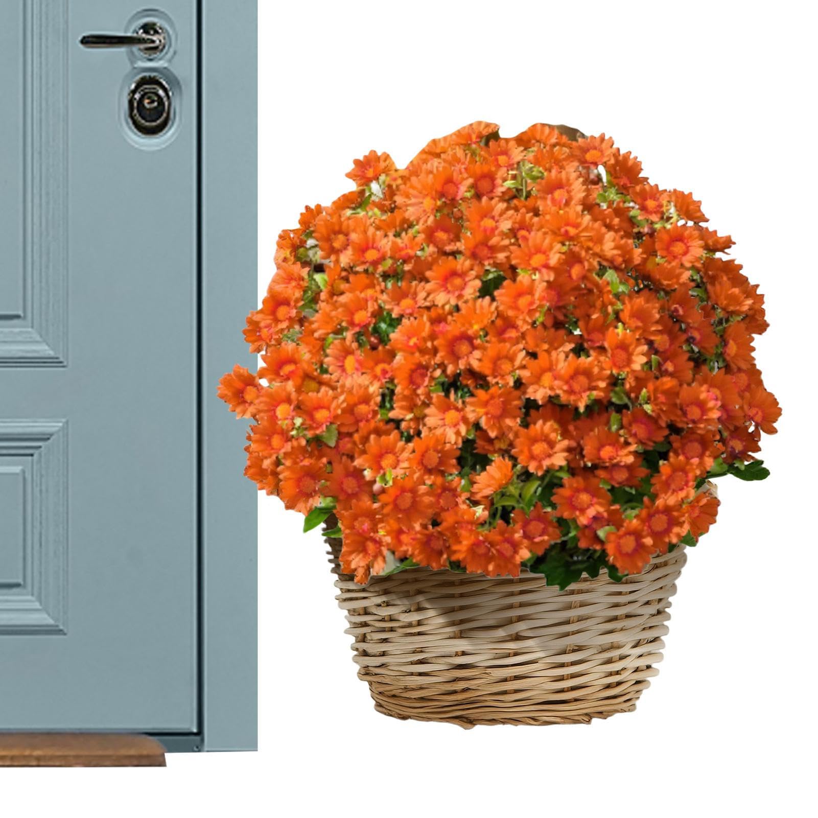 Chrysanthèmes artificiels d'automne magnifiques bouquets de fleurs pour cour et décoration de vase