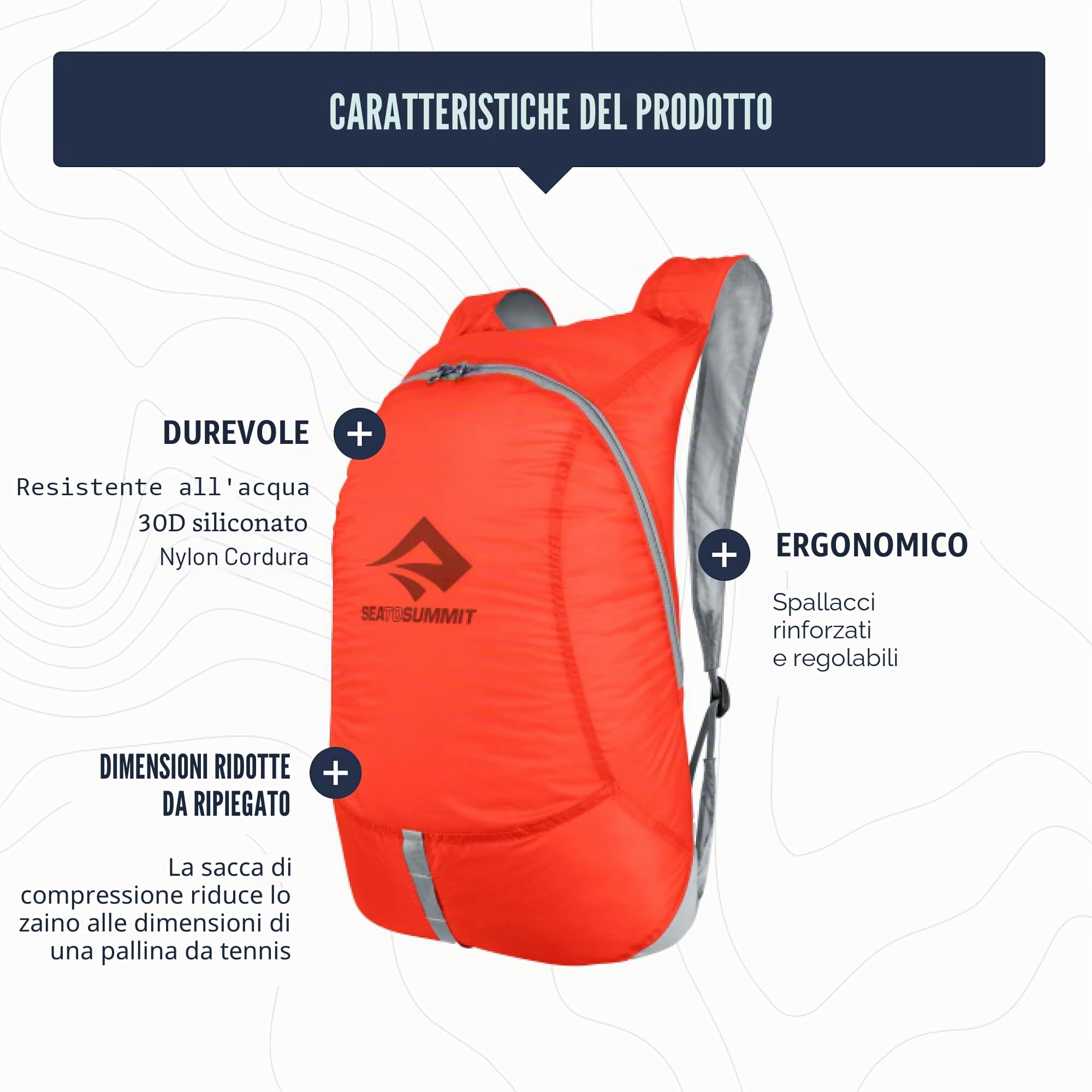 Sea to Summit Mochila Ultra-Sil, 20 Litros