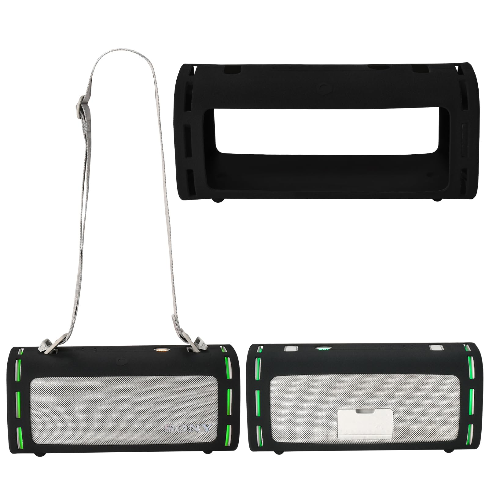 Custodia in Silicone per Sony ULT FIELD 5 - Potente Speaker Portatile Bluetooth,Manicotto da Viaggio Portatile Protettiva Borsa Custodia Cover di Trasporto para Sony ULT FIELD 5(Nero)