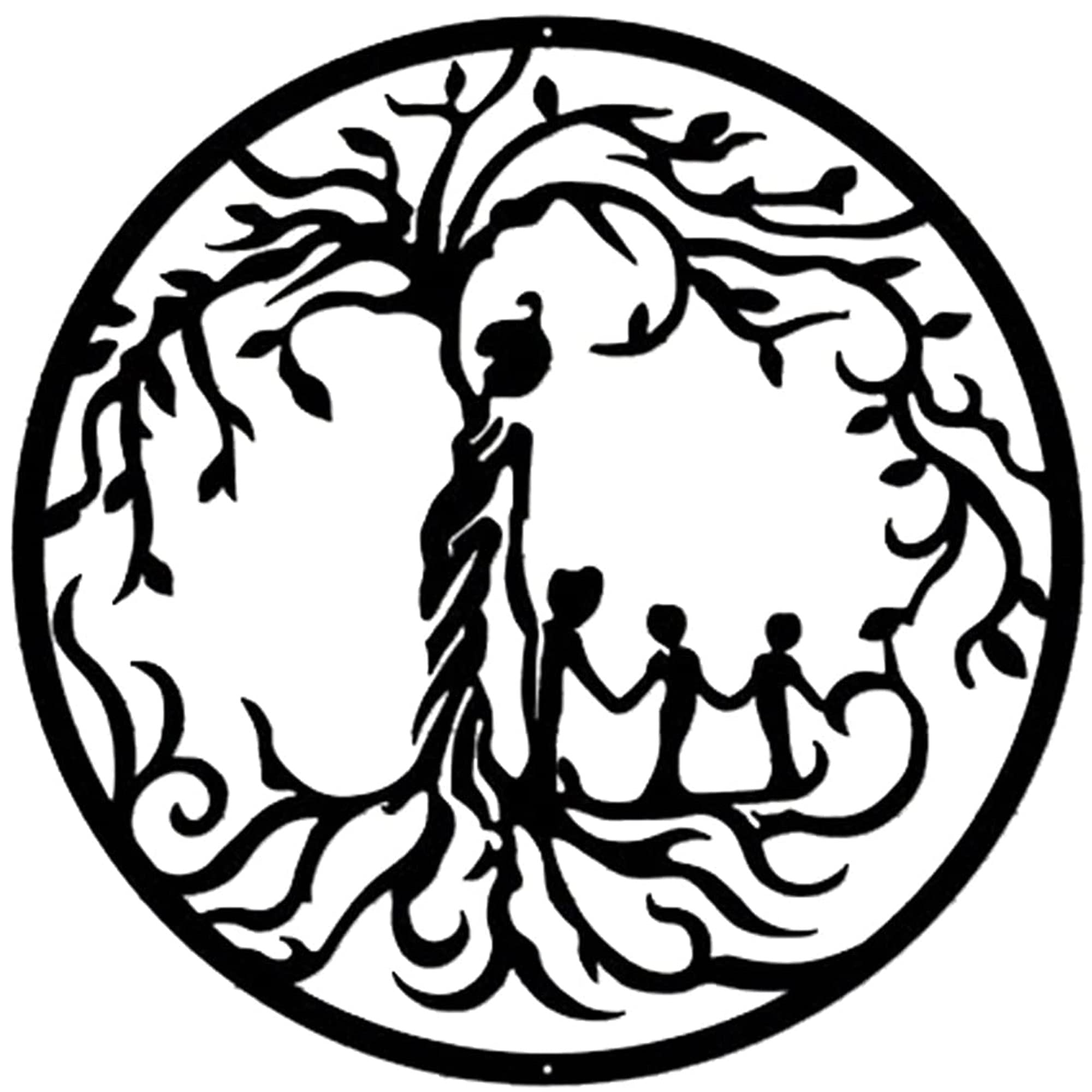 DFrywdgSEY Furniture wall decorations, With Children Hanging Wall Art, Metal Silhouette,Mom with One Kid(Mom With Three Kids)