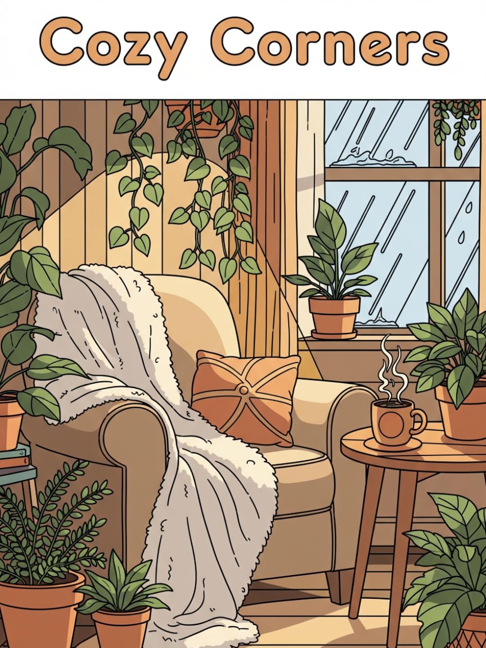 Cozy Corners: Bold & Easy Relaxing Coloring Book for Adults and Teens | Cute Aesthetic Spaces, Hygge Vibes, Stress Relief Designs