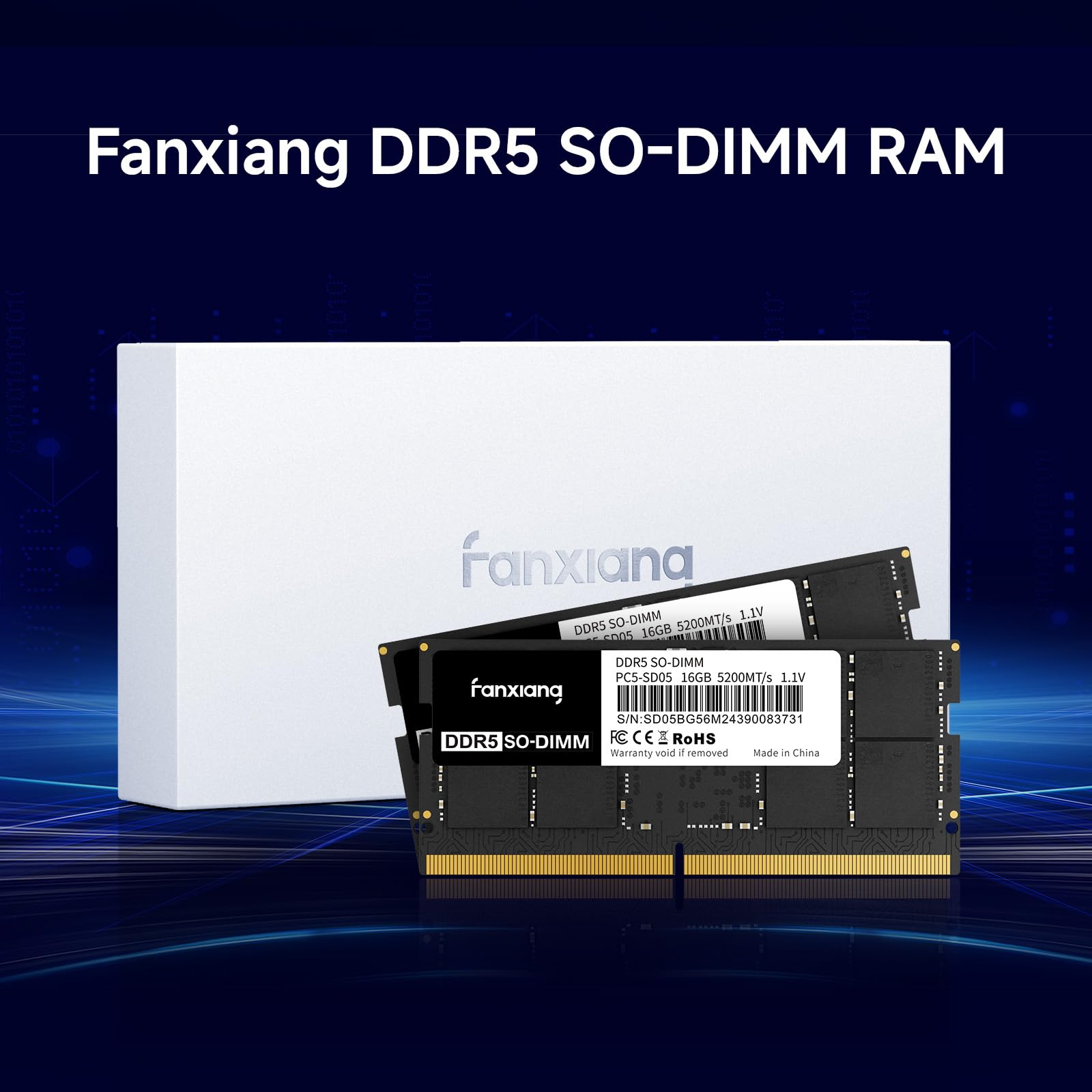 Amazon.co.jp: Fanxiang DDR5 64GB(2x32GB)5600MHz RAM ノートPC用 