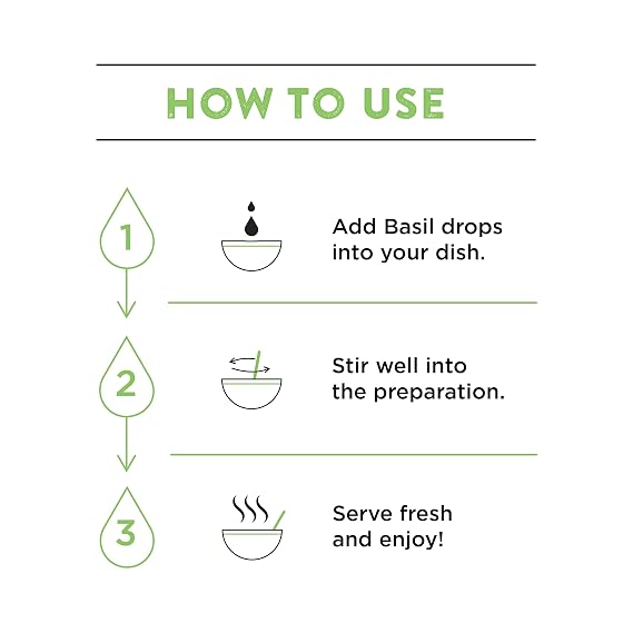 Spice Drop Basil Extract | 100% Natural | For Soup, Pasta, Pizza, Spaghetti, Gourmet Dishes | 0.17oz (180 drops) | Natural Herb Extract | Authentic Flavor | Vegan | Keto & Paleo Friendly | Non-GMO | Squeeze, Drop And Stir
