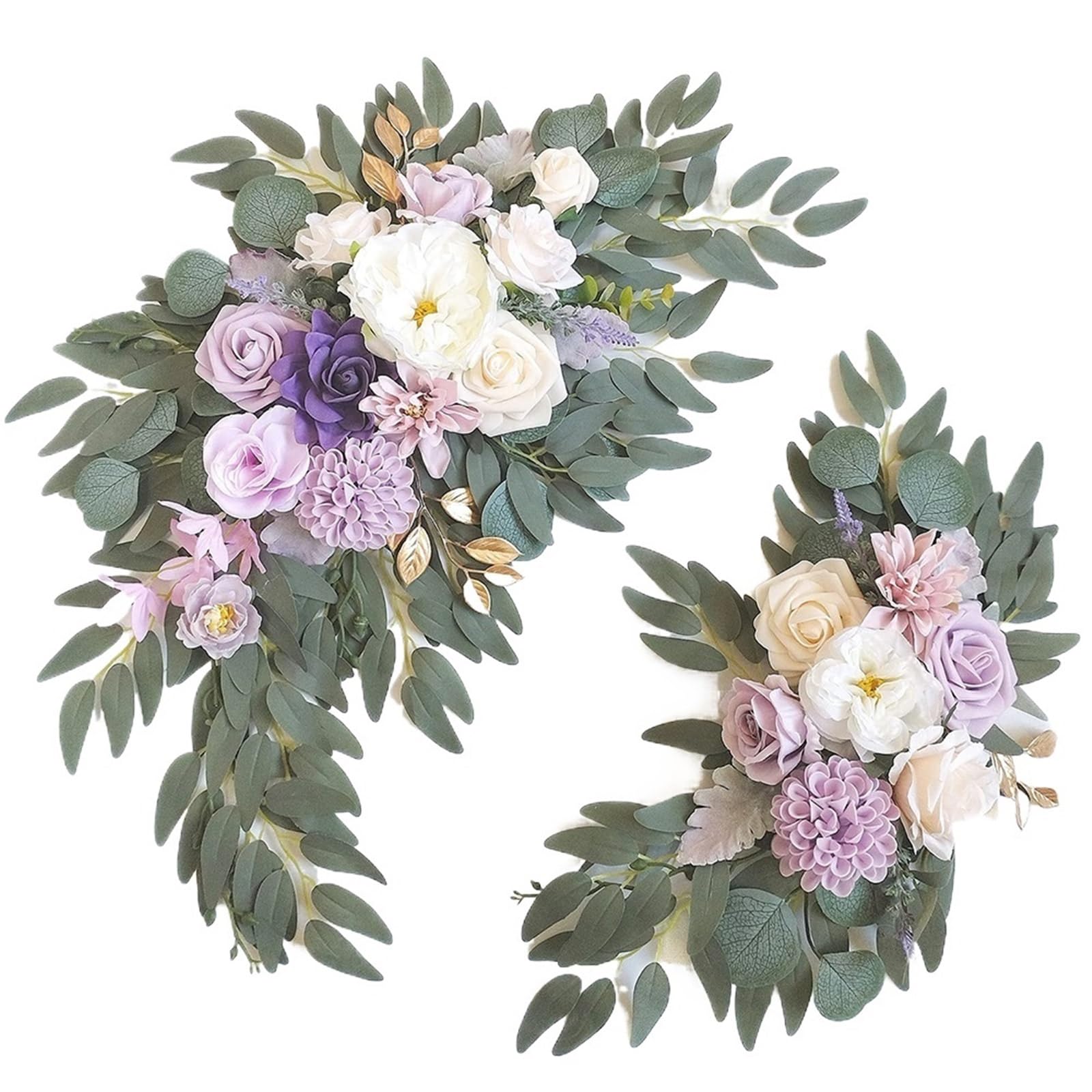 MOHUIED Artificial Floral Swags Terracotta Faux Flower Swags For Wedding Welcome Sign Backdrop Reception Flowers Ceremony Floral Decoration for Ceremony Backdrop, Fireplace and Door Decor(Color8)