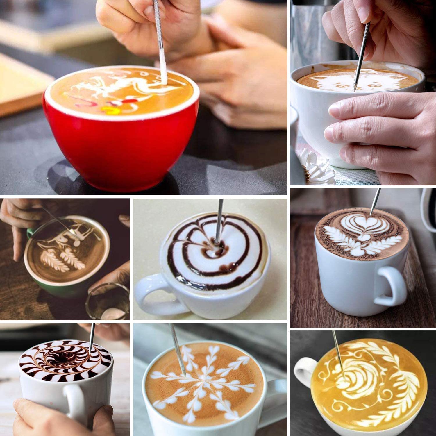 Jarra de espuma de leche de 32 onzas, jarra de acero inoxidable para café y café con leche, taza de espumador de leche, accesorios de máquina de espresso, jarra de herramientas de barista para café