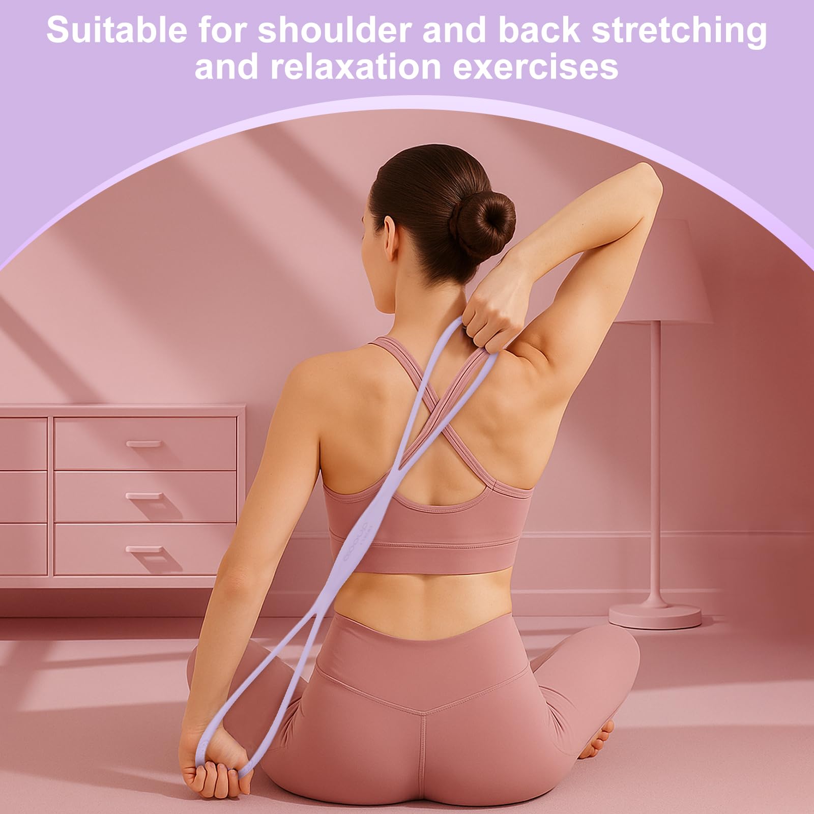Fasce di resistenza, 8 fasce per esercizi per donne e uomini, 8 fasce di resistenza a forma di pulli, espansore per yoga, palestra per braccia, petto fitness