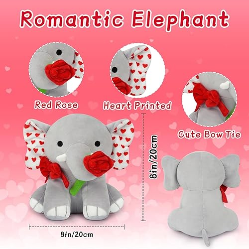 Miniatura 6 de GEWUJATOP Animales de peluche de elefante para el día de la madre, regalos para mamá de hija e hijo, regalos para mamá para el día de la madre,