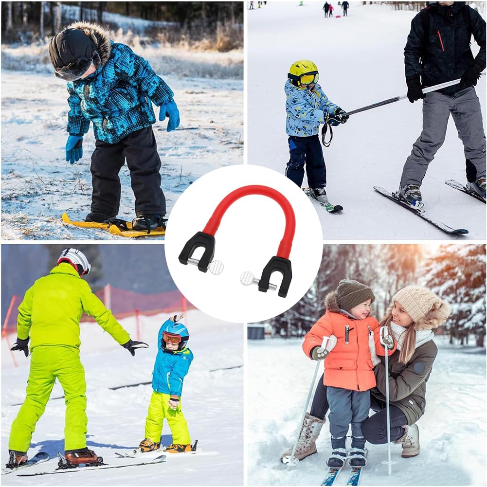Connettore per Punta da Sci per Bambini, Aiuto per l'Allenamento dello Sci, Accessorio per l'Allenamento dello Sci Portatile Facile Cuneo Sci Attrezzatura per Allenamento, per Bambini, Principianti
