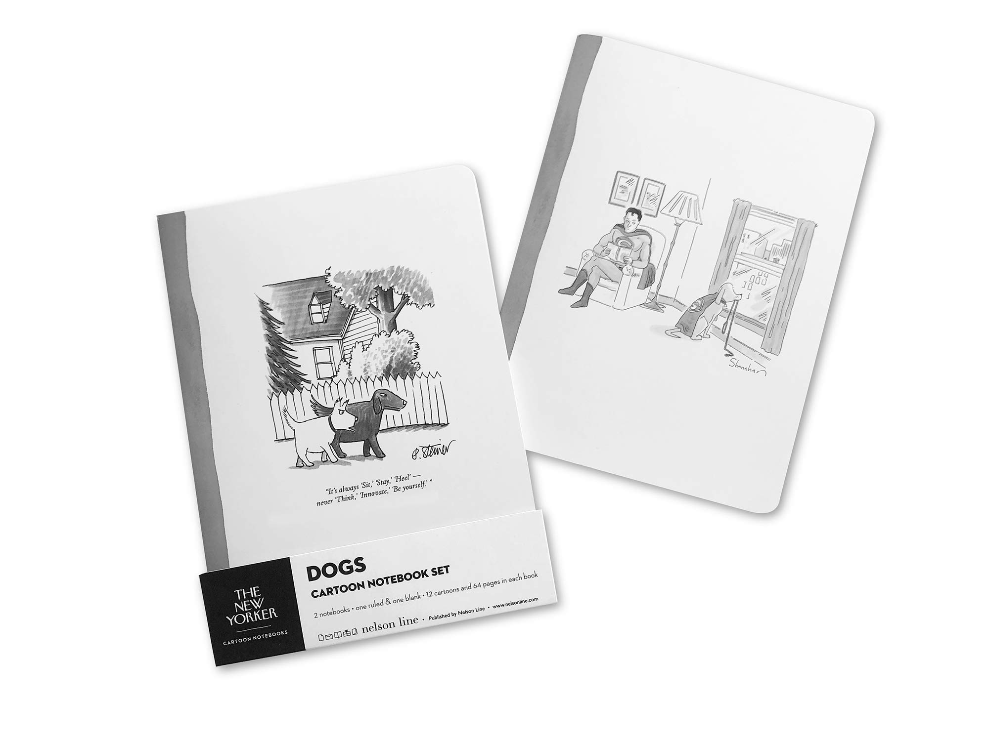 Nelson Line New Yorker Cartoon Notebook Set - Dogs (NYNBSET01)
