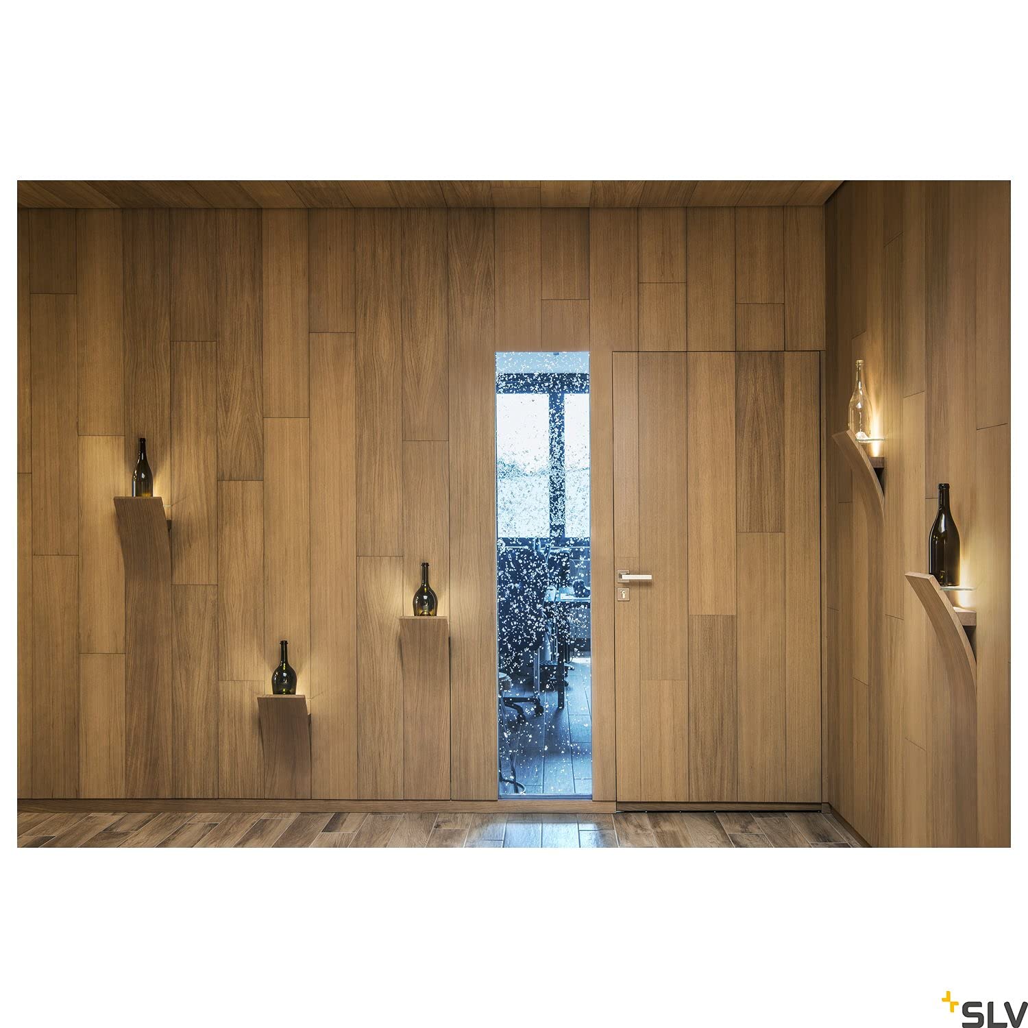 SLV DekLED Einbauleuchte, Rund, 1W LED, 3000 K, Silber Metallic / Warmweiß 112242