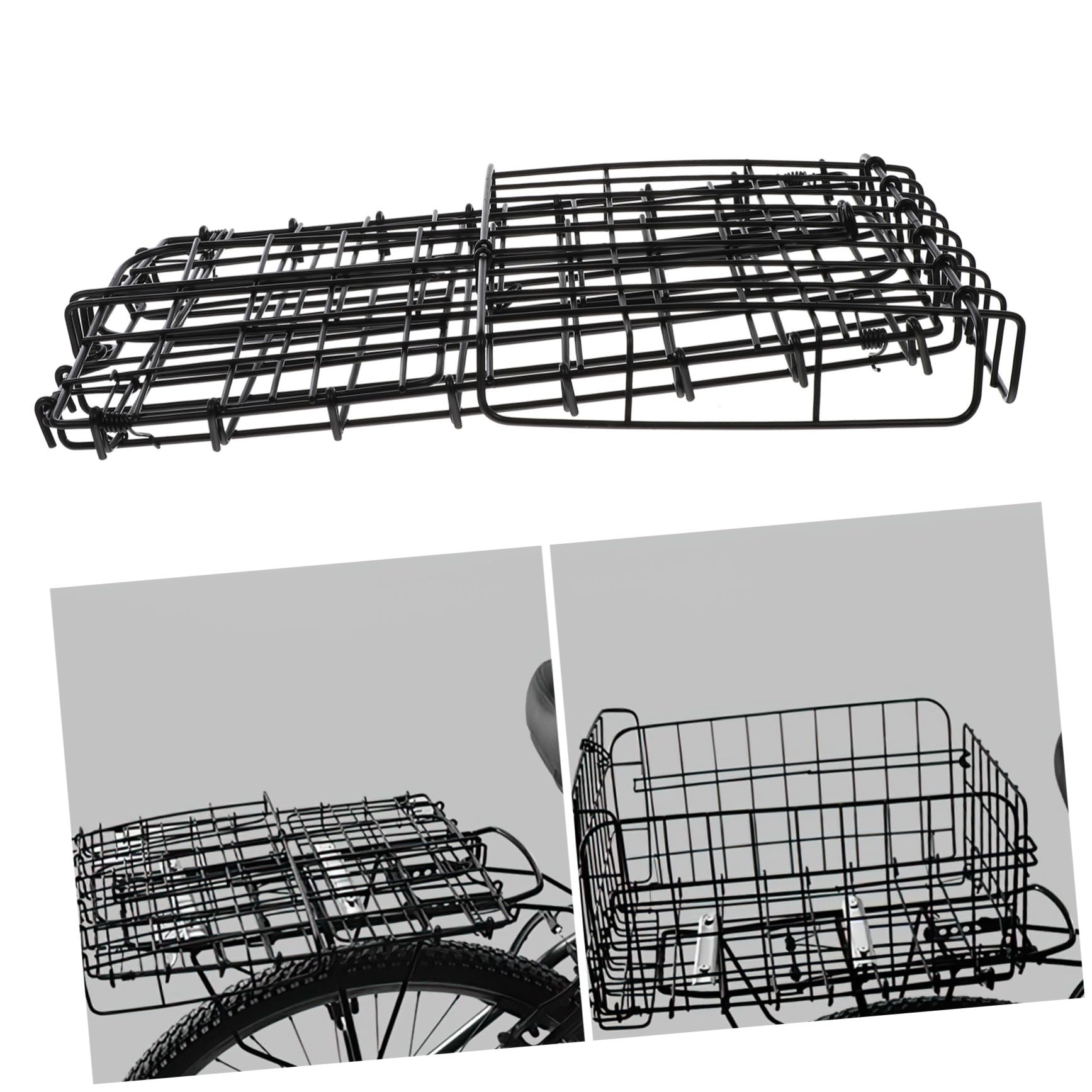 Szybki Koszyk Rowerowy Przedni Koszyk Składany Tylny Rowerowy Na Tylny Mały Cruiser Do Przechowywania Metalowy