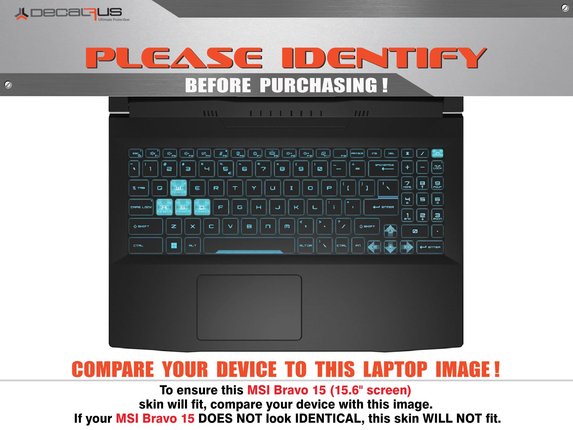 Vaxson Tastaturschutzfolie Für MSI Bravo 15 C7V Serie - 2 Stück, Kratzfester Skin Für Tastatur & Touchpad