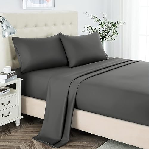 Juego de sábanas de microfibra con bolsillo profundo, 120 GSM, 2400 TC, para cama individual, individual extragrande, matrimonial, queen y king de