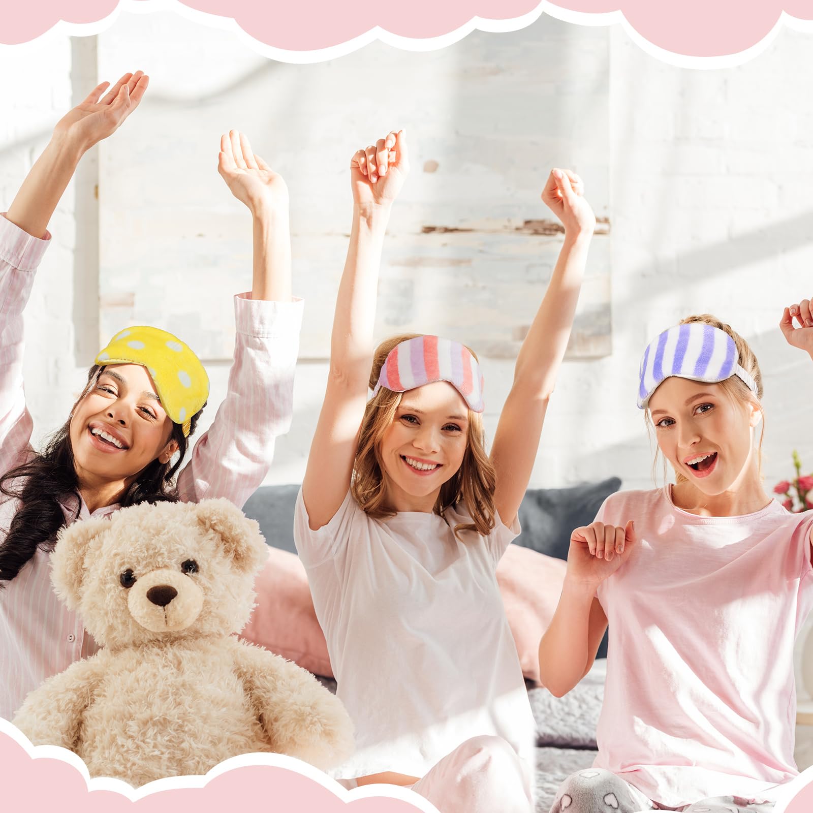 Xuhal 24 cerchietti per capelli da donna, per il trucco, per lavare il viso, per dormire, per spa, feste, regali di compleanno a pois e strisce