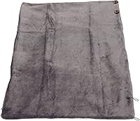 Vista 1 de Manta térmica eléctrica, pelusa, gris, 37 x 24.4 pulgadas, 3 ruedas térmicas