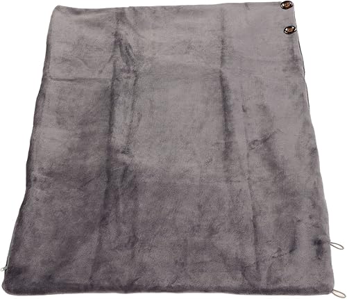 Manta térmica eléctrica, pelusa, gris, 37 x 24.4 pulgadas, 3 ruedas térmicas