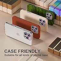 Vista 268 de Misea [3+1] for iPhone 14 Pro/iPhone 14 Pro Max Camera Lens Protector Bling, 9H Tempered Glass Camera Cover Screen Protector Metal Individual Ring