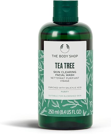 The Body Shop Tea Tree Skin Clearing Facial Wash | Deep Cleanse For Oily Skin | Reduces Blemishes in 7 Days | Enriched with Tea Tree Oil &...