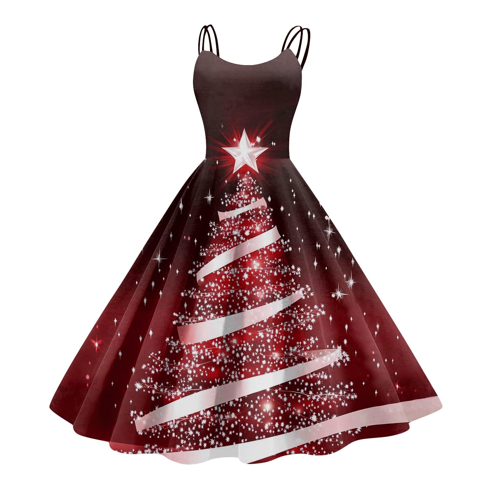 Elf Dress Women Red UK Sparkly Ugly Swing Funny Funny Xmas Jumpers Family — image 1