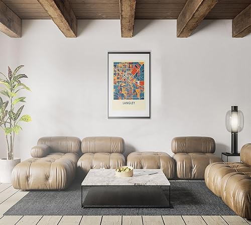 Miniatura 2 de MG Global Lienzo colgante moderno de Langley Columbia Británica, 8 x 12, 12 x 18, 16 x 24, 20 x 30, 24 x 36 pulgadas, arte de pared de ciudad