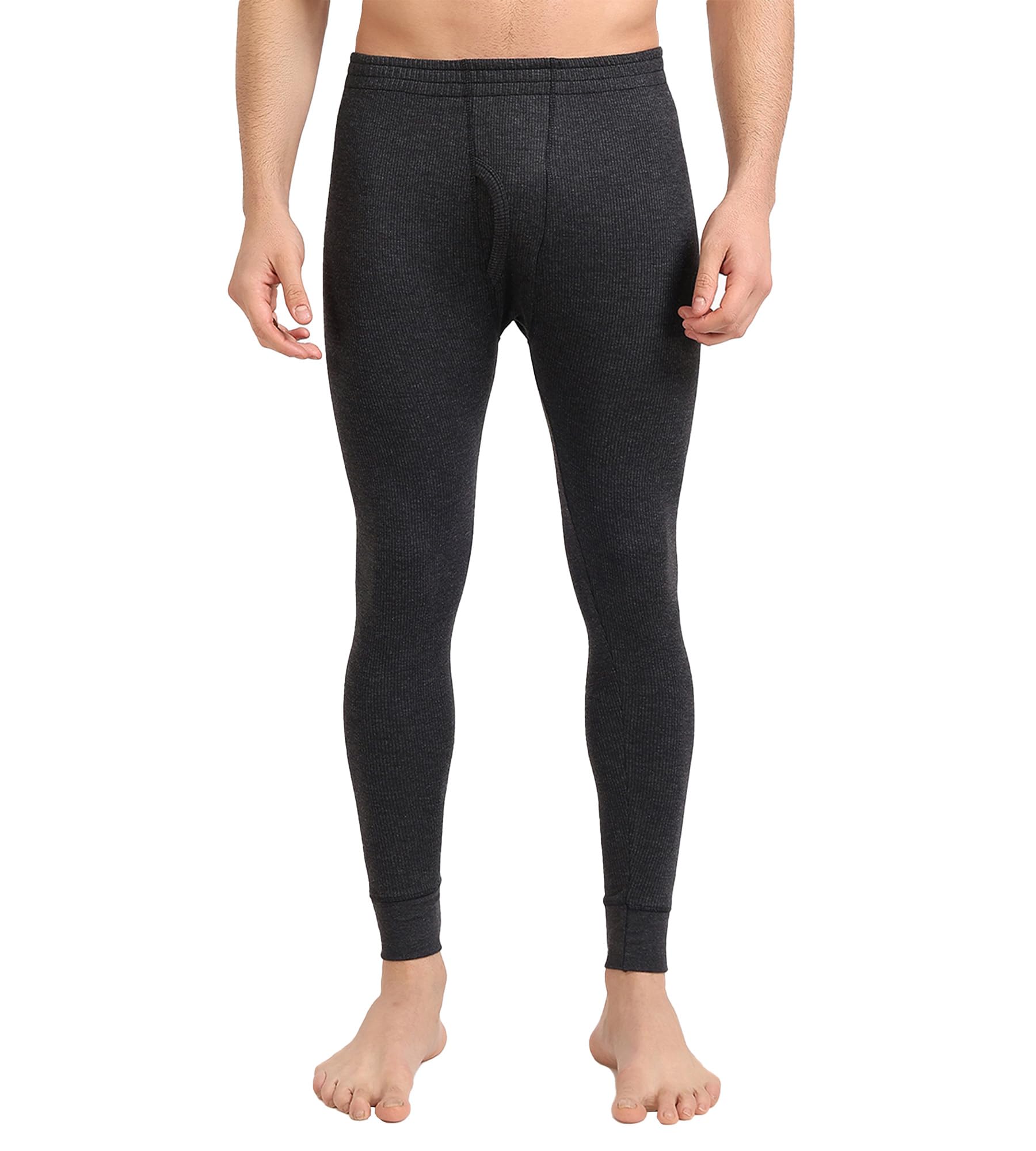 freecultr Men's Thermal Pants | Antibacterial, Skin Friendly with Cotton Blazetech Heat Retention | Slim Fit Solid Thermal Pants-picture-45