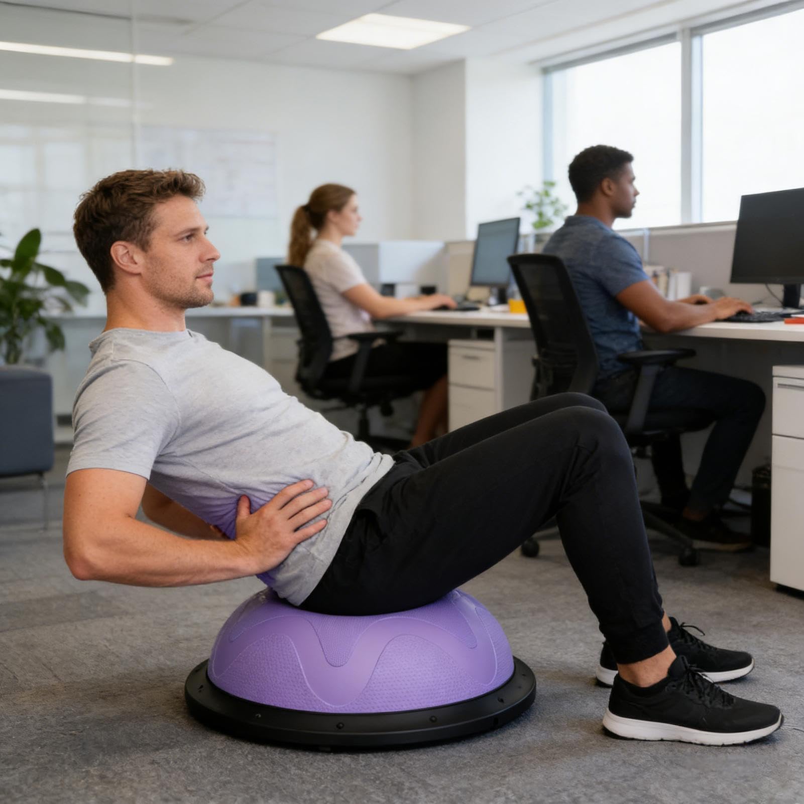 Generico Palla per Equilibrio Attrezzatura per Allenamento Half Core | Palla per Equilibrio del Core Fitness, Uomo, Donna, Marito, Famiglia, Casa, Yoga, Palestra e Studio
