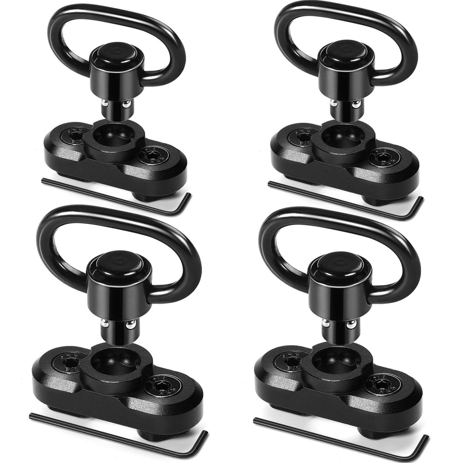 Bontok Sling Swiels Mount Set, 1.25 Inch Metal Sling Mount Attachments Set for Two Point Traditional Sling