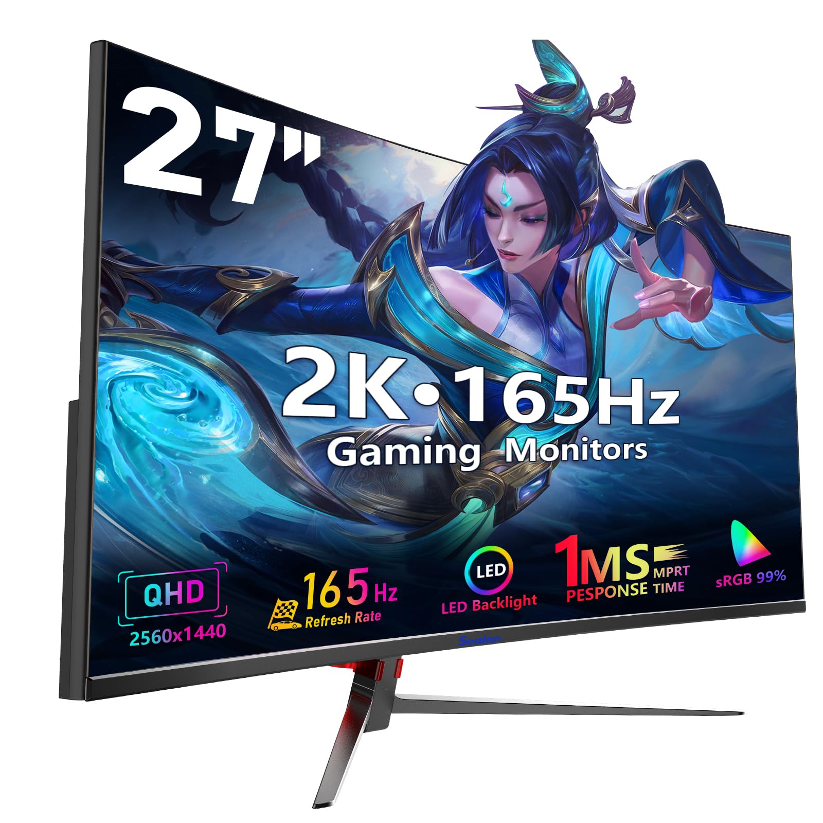 Amazon.com: Sealan 27inch Curved Gaming Monitor 2k QHD 165HZ