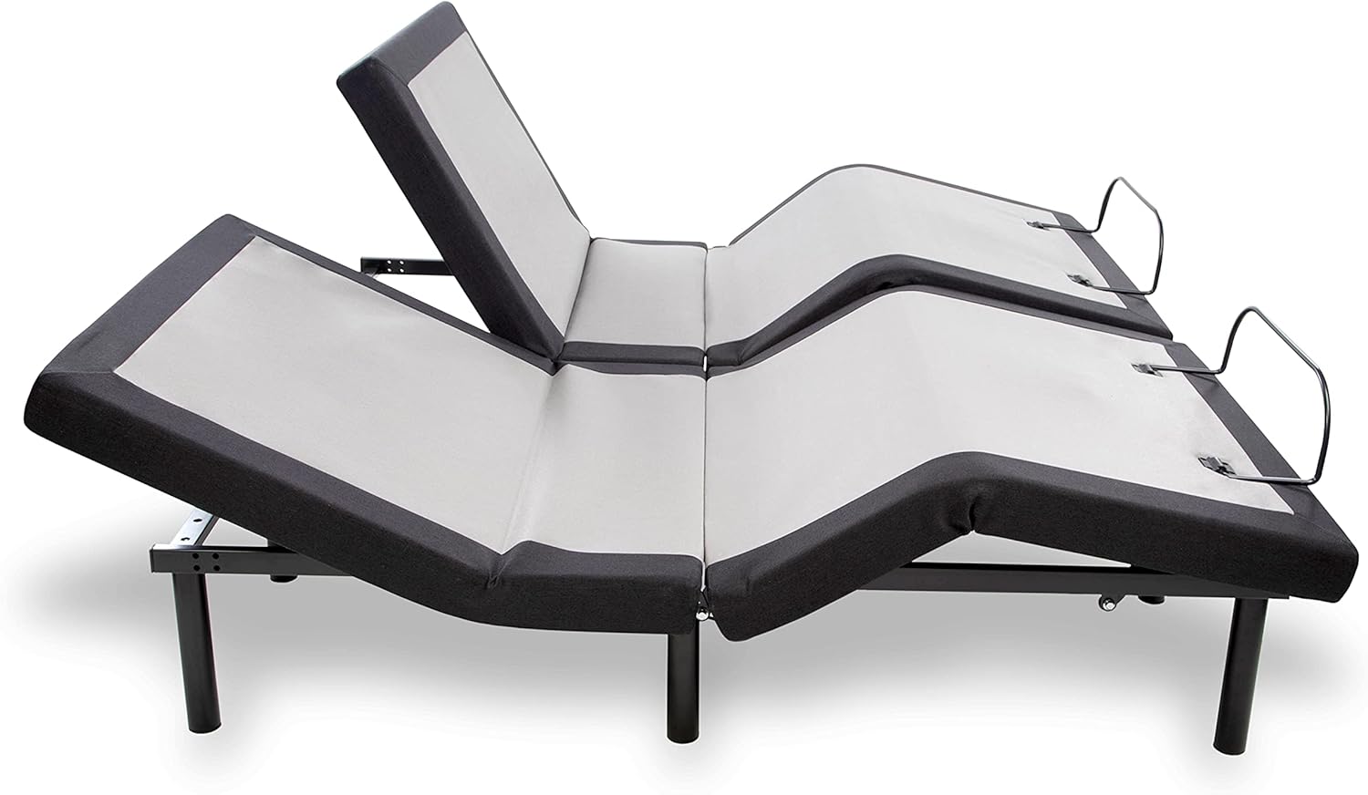 GhostBed Split King Custom Adjustable Power Base 11 Inch Cooling Gel Memory Foam Mattress
