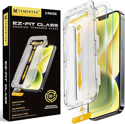 Miniatura 1 de Protector de pantalla para iPhone 13 Pro Max y 14 Plus de 6.7 pulgadas, antiarañazos, huellas dactilares, vidrio templado sedoso al tacto cobertura