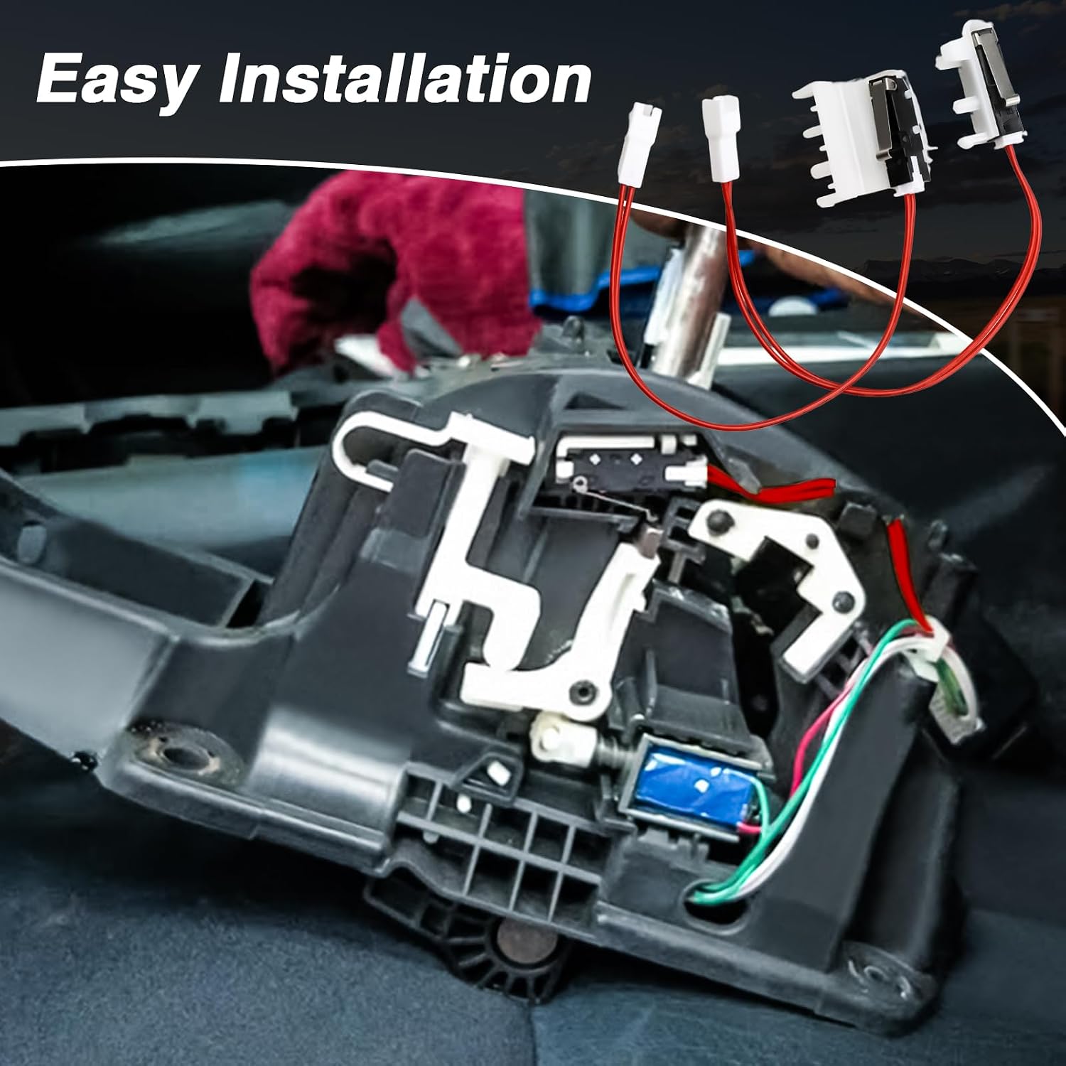 EVRBUL Gear Shifter Repair Kit Shift Switch Compatible with Nissan Altima Pathfinder 2013-2017 Replace#: 34901-3NW1A 34901-3NW2A 34901-3NW3A 34901-3NW4A