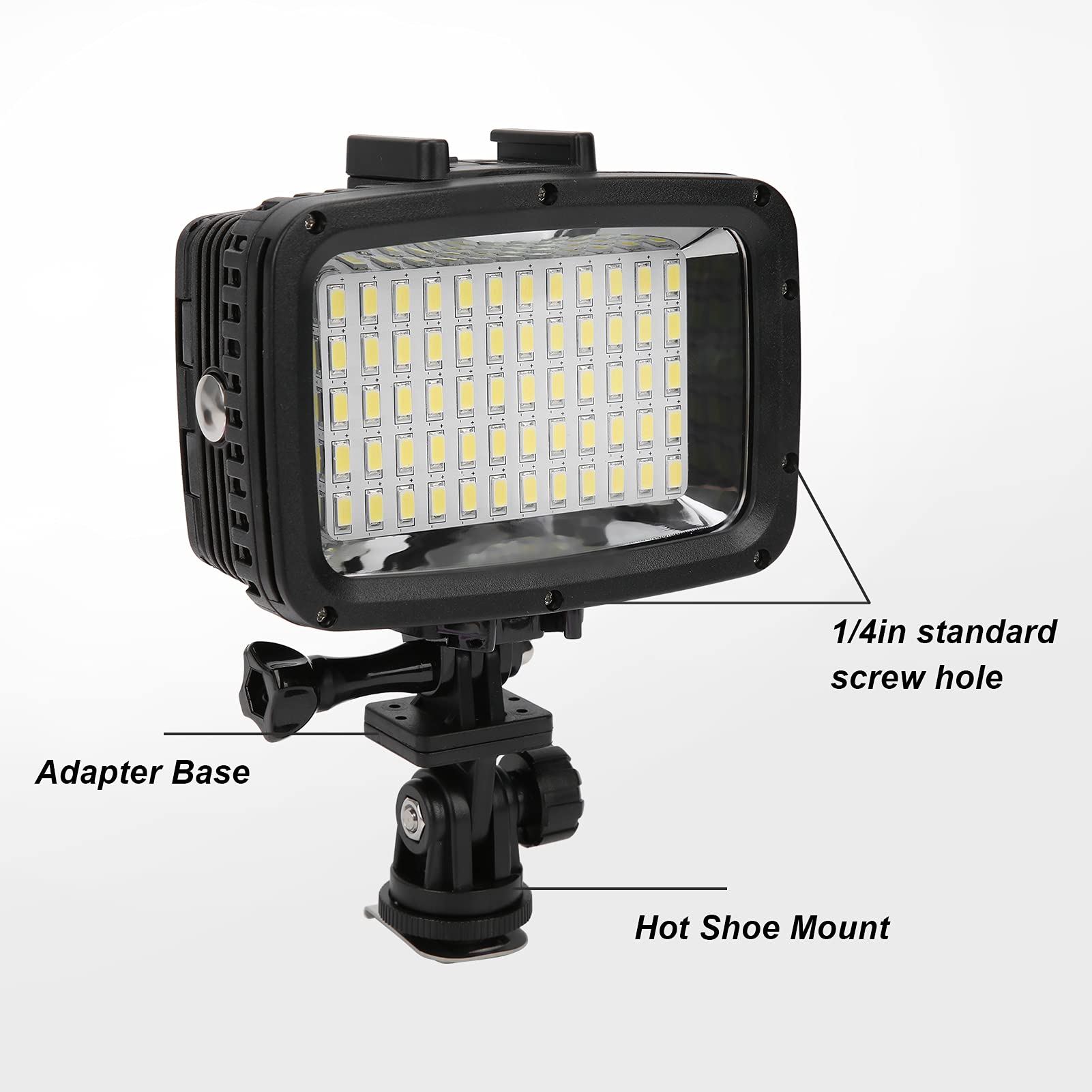 LED Tauchlicht, 40M Wasserdichtes Unterwasser Fülllicht, 5500-6000K Profi SLR Kamera Licht, 3 Farben Weiche LED Tafeln