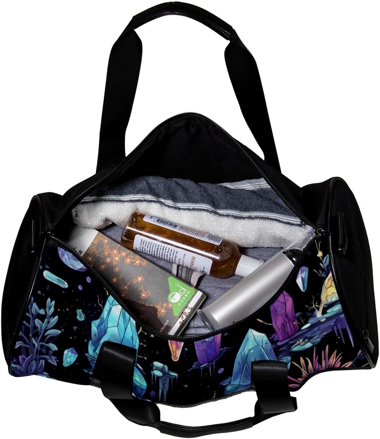 Gym Bags for Women,Duffle Bag for Travel,Abstract Graffiti Plant Diamond,Gym Bag for Men