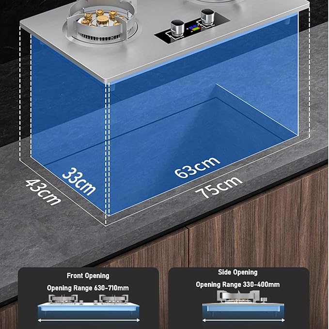 Estufa de gas 2 quemadores 5.2kW Encimeras Templado miniatura 7
