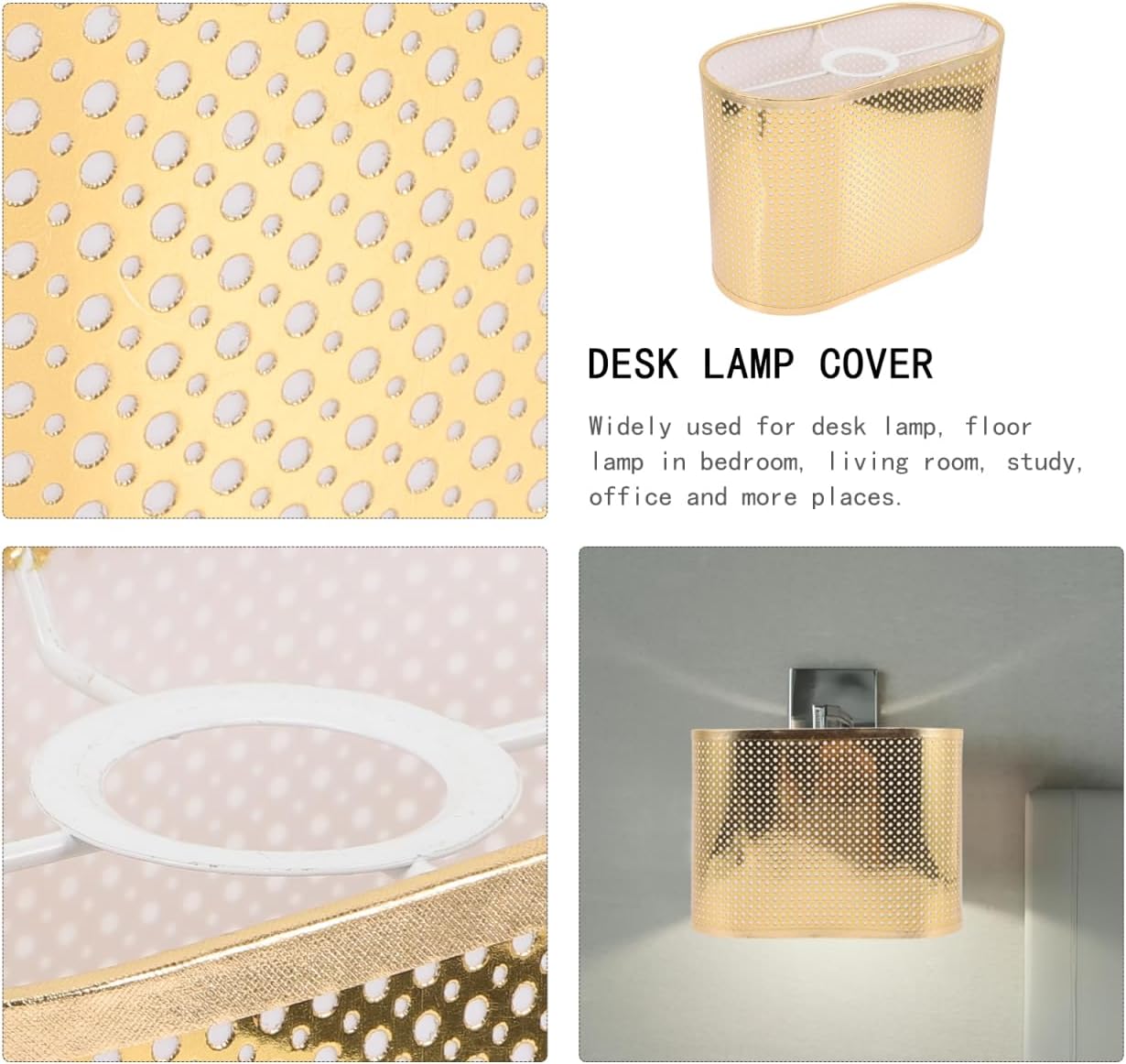 Oval Fabric Lamp Shade 9.84X7.08X5.11 Inch Table Lamp Cover for Desk and Floor Lamps Soft Natural Light for Bedroom Living Room Office