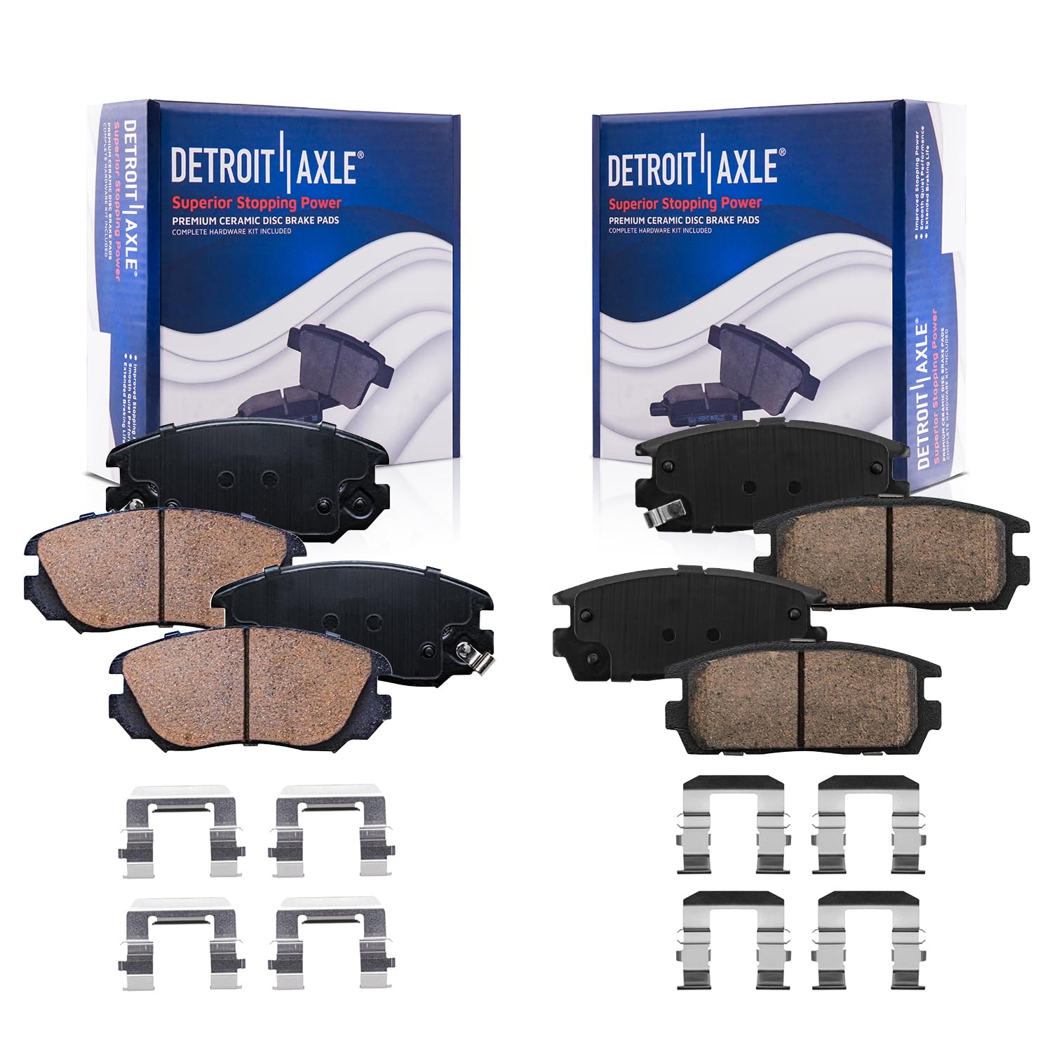Detroit Axle 4P3300094 Ceramic Brake Pads