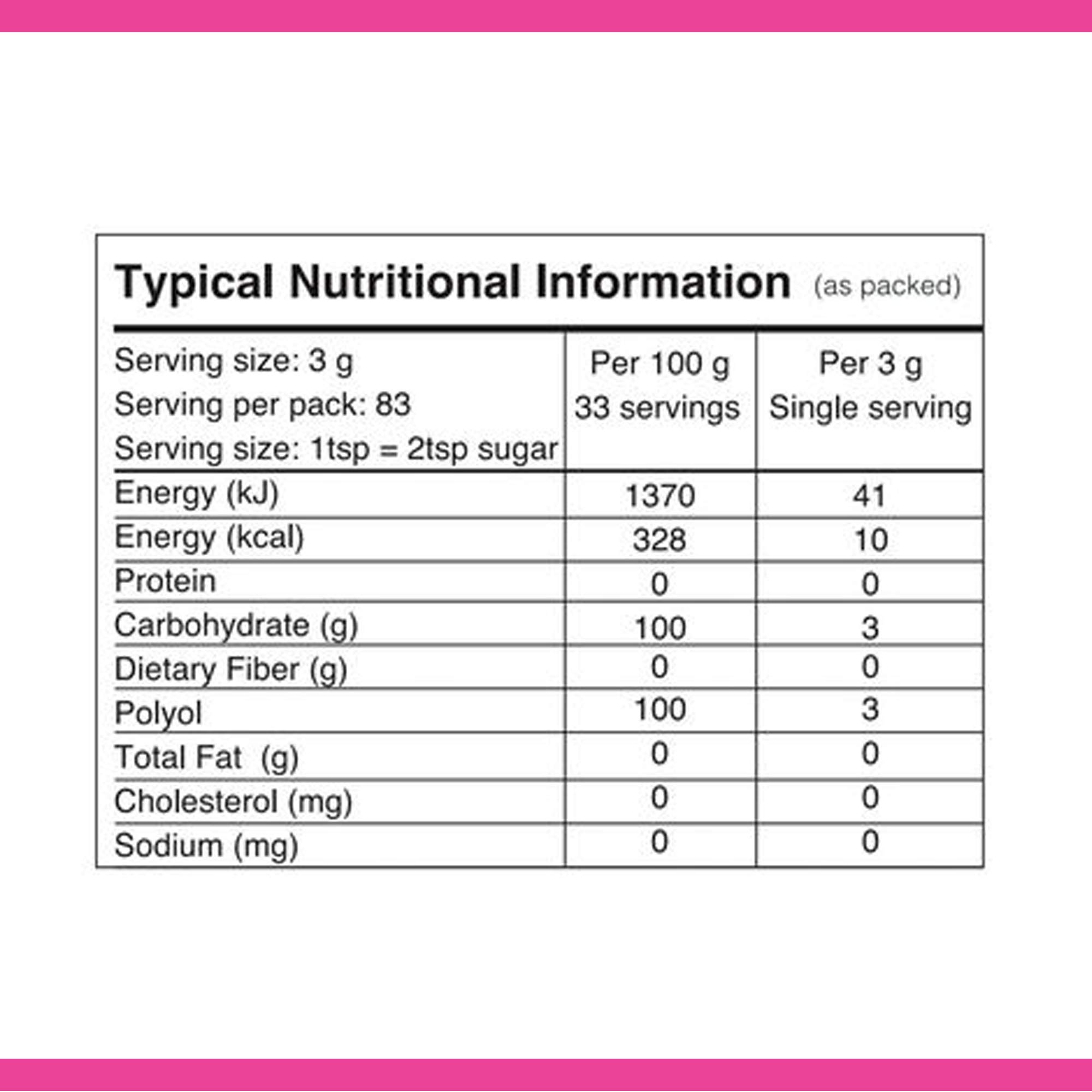 , Naturalny słodzik bez cukru – zamiennik cukru zero kalorii – cukier ksylitol do kawy, herbaty, płatków śniadaniowych i pieczenia, 250 g (12 sztuk)
