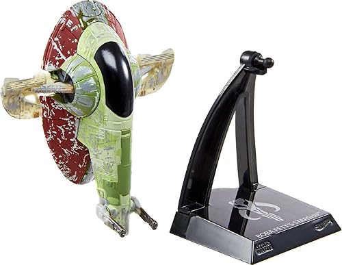 Miniatura 2 de Hot Wheels Star Wars Starships Selecciona la nave de Boba Fett, réplica coleccionable premium con parte móvil y soporte de exhibición