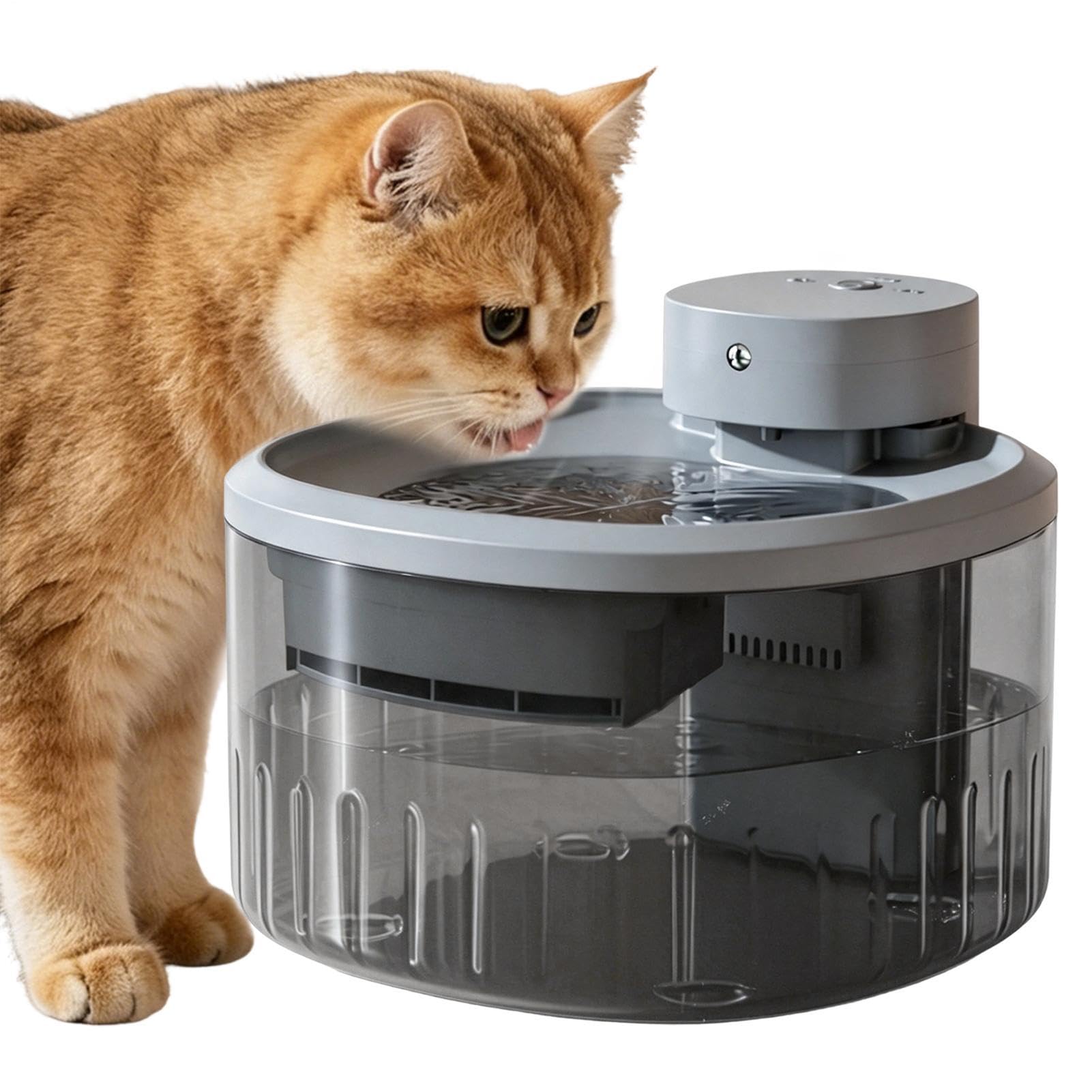 Fuente de Agua Inteligente Felina Recargable con Activación por Movimiento | Dispensador Fuente Agua Gatos para Razas Pequeñas Medianas Grandes Salón Dormitorio Balcón
