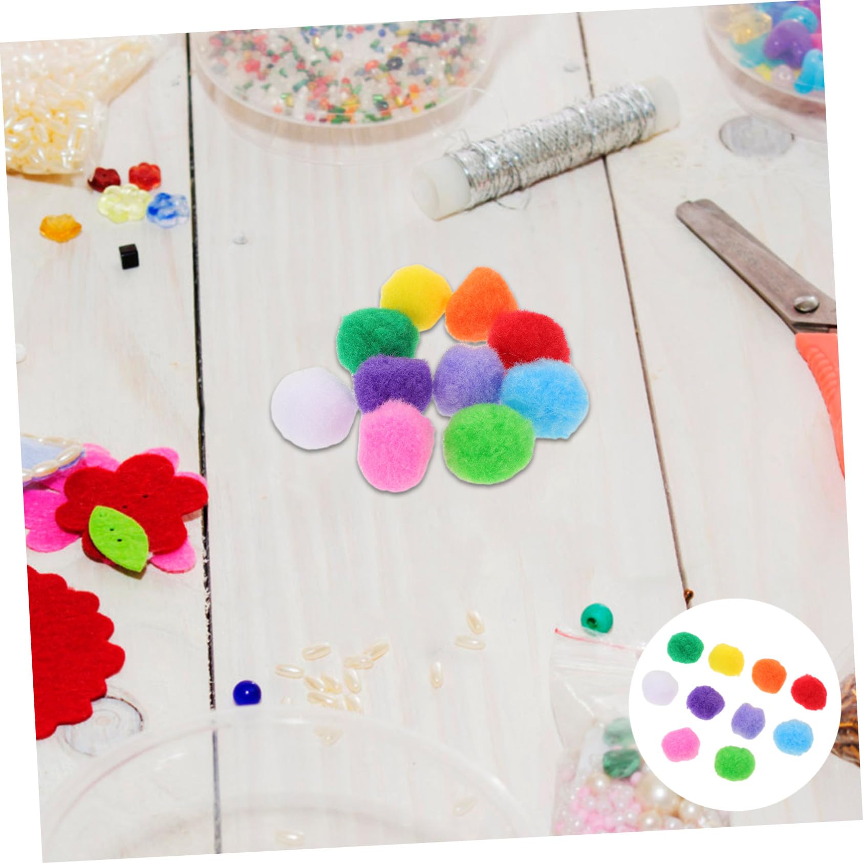 Pompons de Cheerleading en Peluche 1000 Pièces 3cm Multicolores