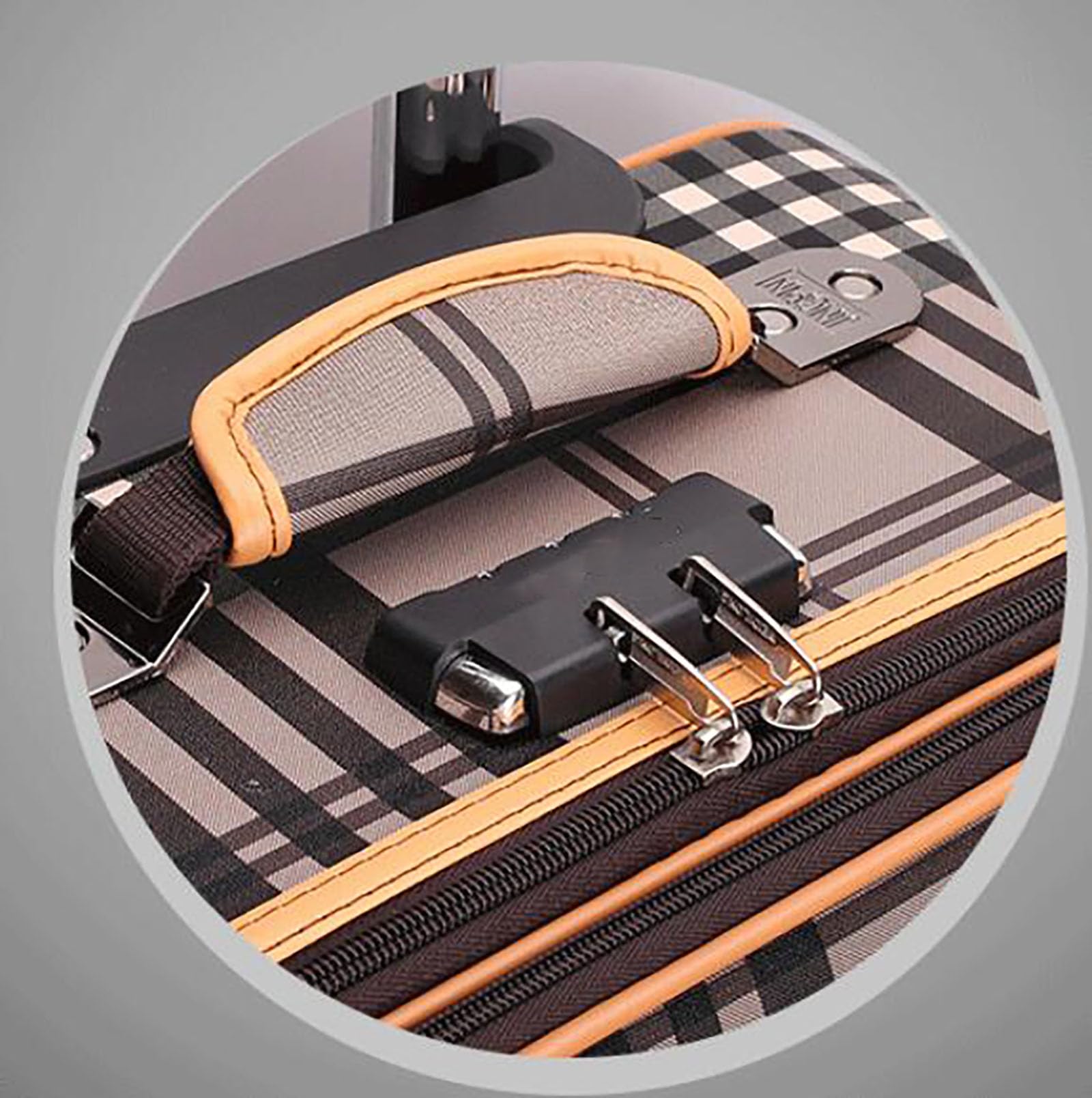 Noś walizkę 20-calową, wyjmowaną walizkę na bagaż podręczny, wygodną na wyjazdy służbowe, ABS + PC Hardshell Spinner Trolley do lekkich 4 kół Bagażnik do kabiny z zamkami TSA,Brown,28
