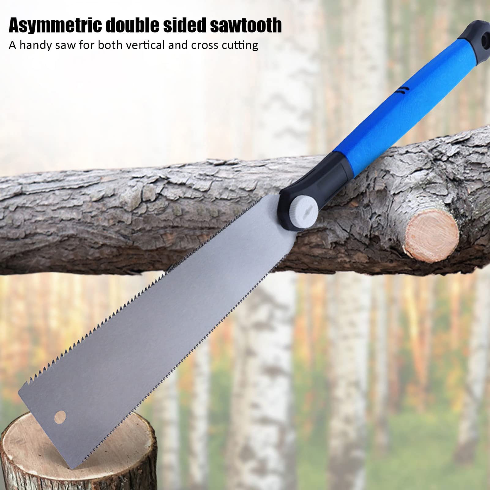 Ejoyous Sierra de Tracción Japonesa SK5 Sierra de Mano de Doble Cara Hoja de 250 Mm 18 TPI y 6 a 10 TPI de Goma Antideslizante para Carpintería Bricolaje Corte Fino Trabajos de Corte de Espiga