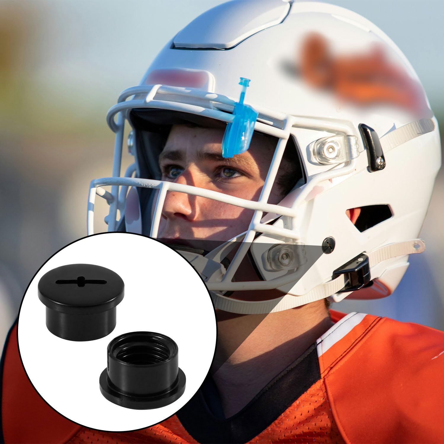 10 Tapa de Válvula para Casco de Fútbol Riddell Speedflex y Speed lcon, Color Negro Prácticos Tapones de Válvula de Plástico para Cascos de Fútbol para Adolescentes y Adultos