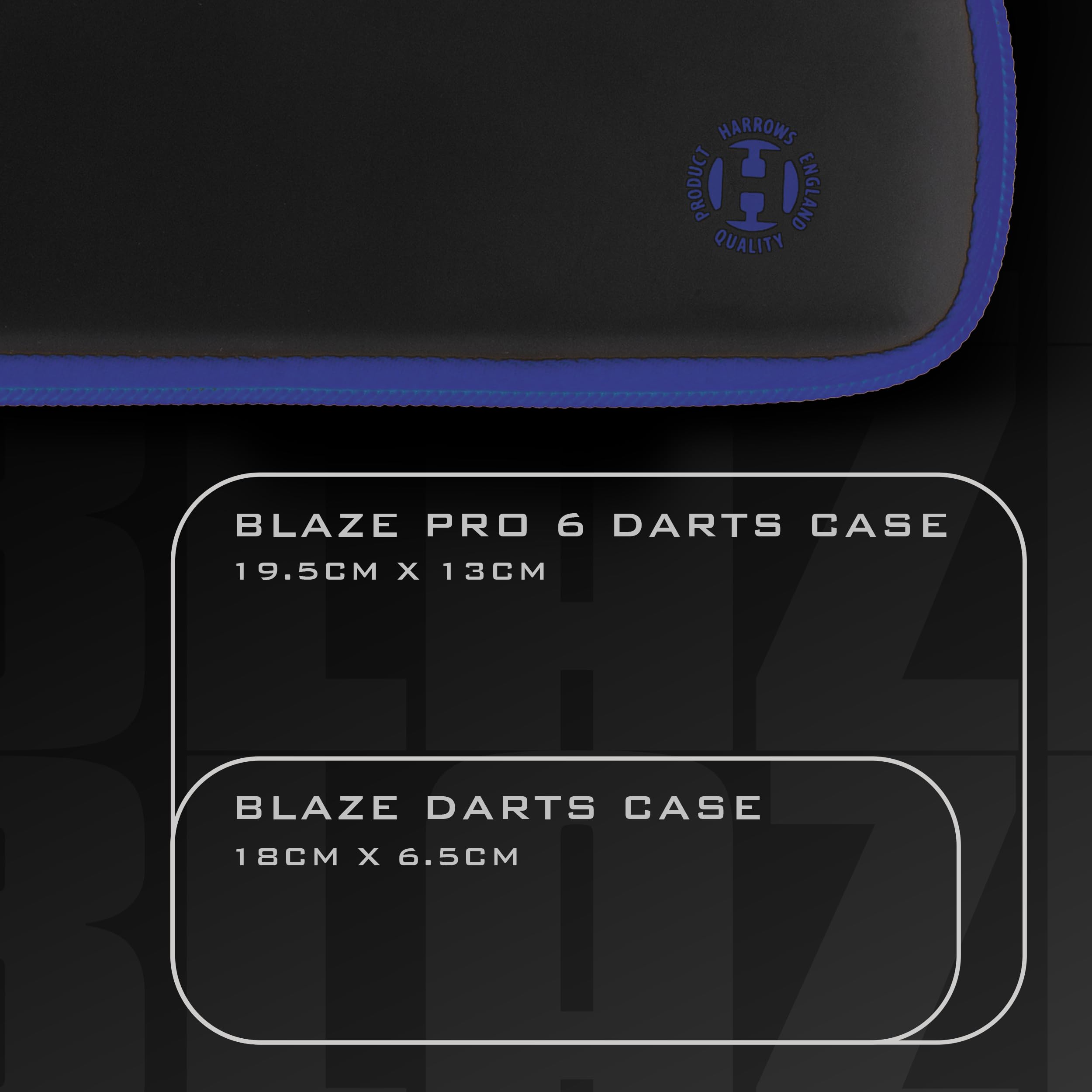 Harrows Blaze 3 | Uchwyt na Lotki | Mieści 3 W Pełni Zmontowane Lotki | Materiał Ochronny EVA | Profesjonalne Akcesoria do Lotek Blue/Black