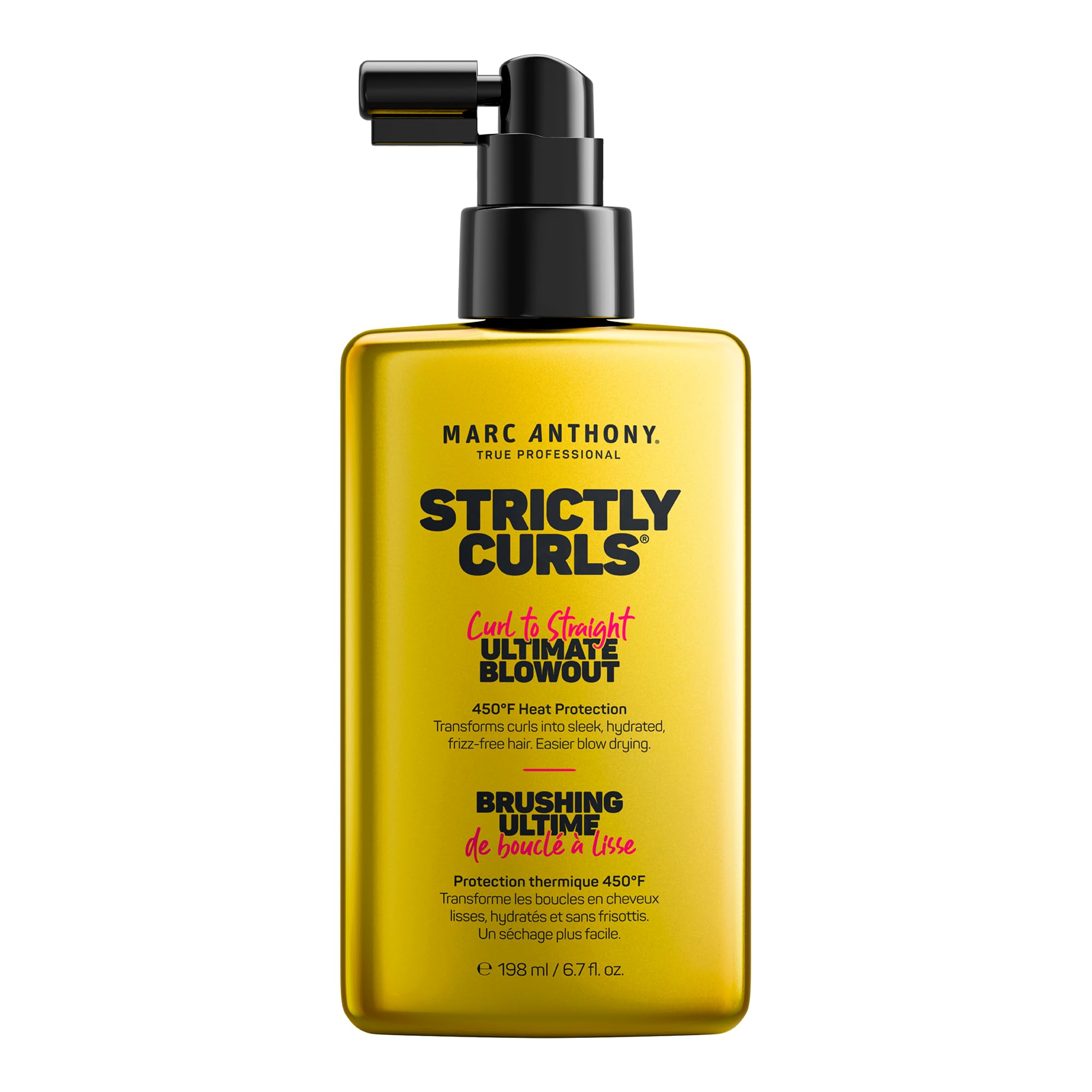 Marc Anthony Strictly Curls Ultimate Blowout Hair Spray for Curly & Coily Hair - Lightweight Anti-Frizz Heat Protectant Blowout Spray Smooths Hair & Adds Natural Shine Strictly Curls Blowout Spray 6.7 Fl Oz (Pack of 1)