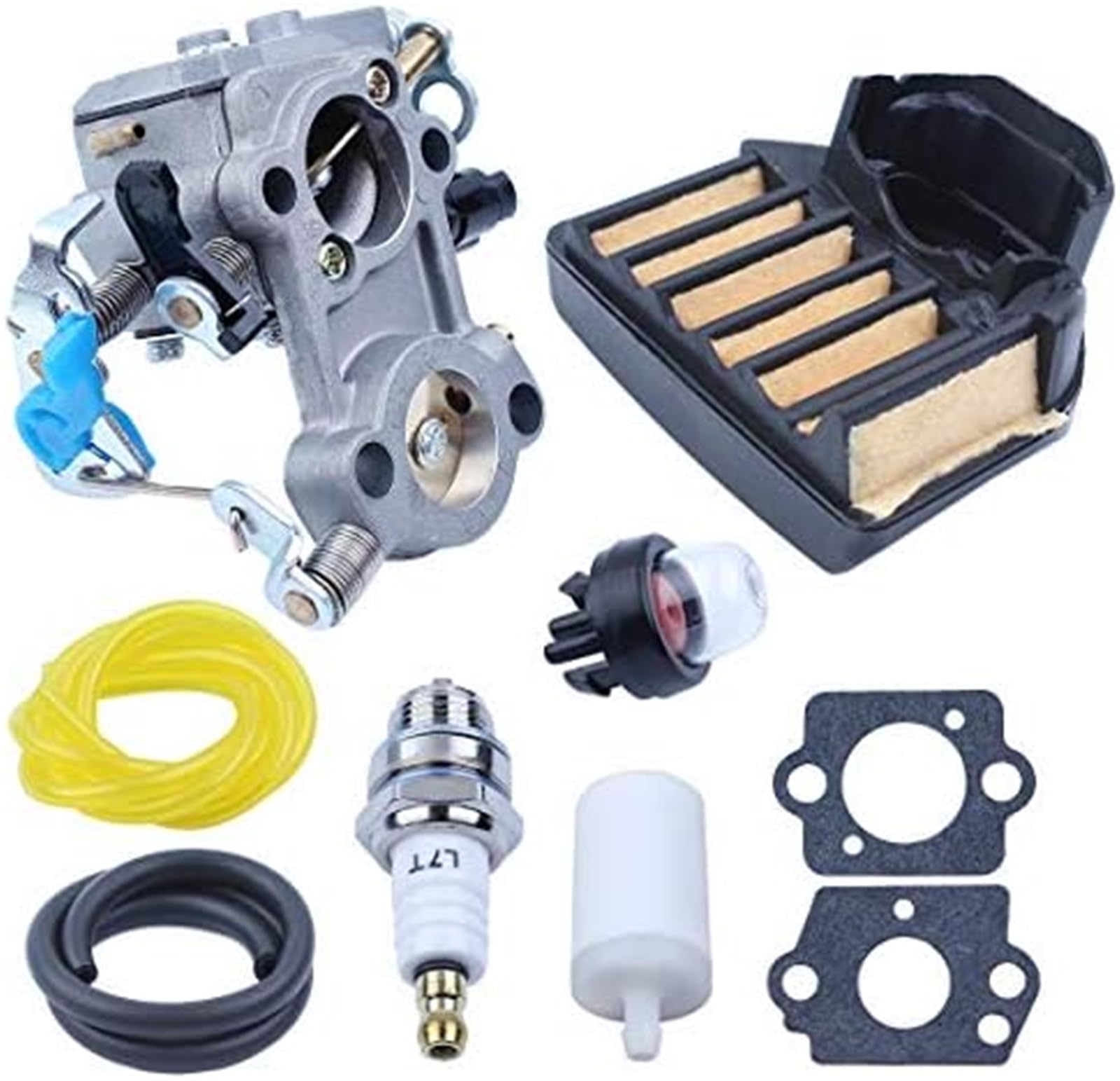 Carburateur WTA-29 avec filtre à air, de conduite carburant, bougie d'allumage, for tronçonneuse essence Husqvarna 455E 455, Rancher 460 461 Filtre à air pour coupe-bordures