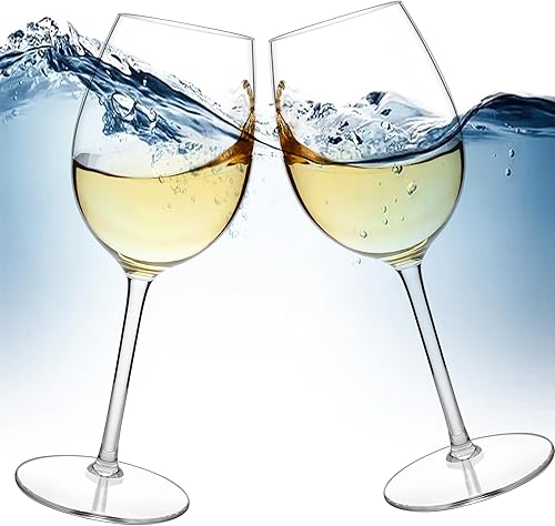 Miniatura 2 de MICHLEY Copas de vino flotantes para piscina, de 17.5 onzas, irrompibles, de plástico Tritan con tallo, ideales para playa, bar, camping, aptas para