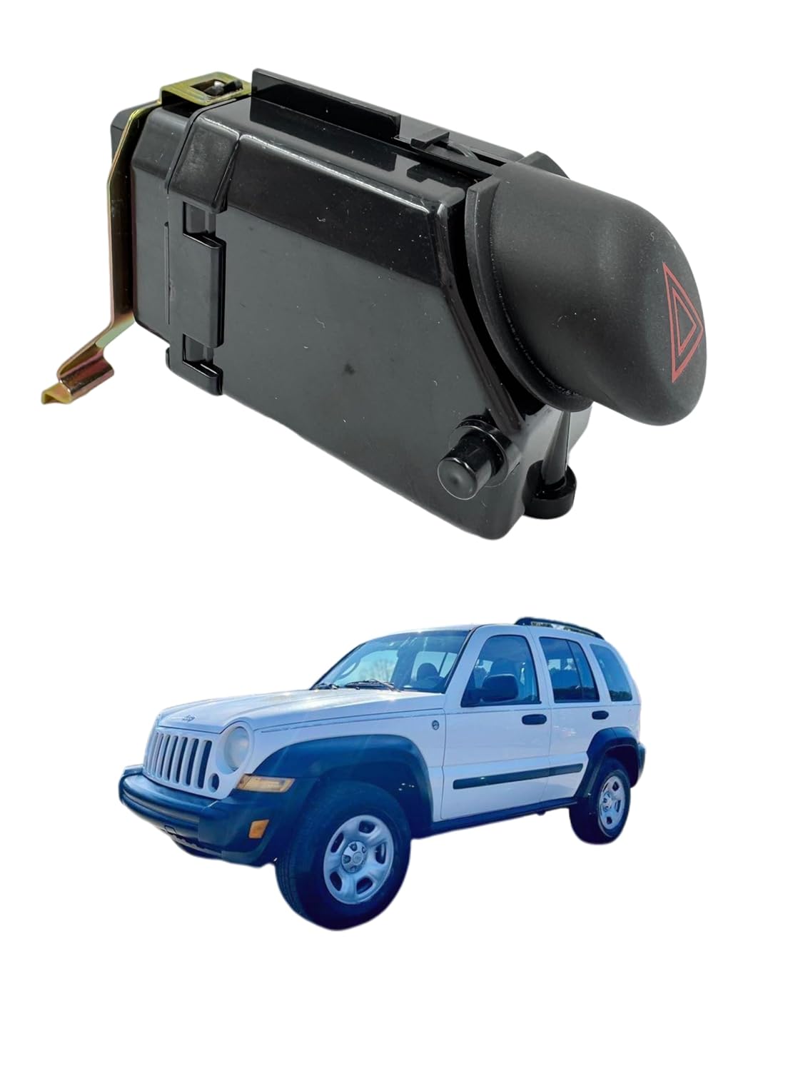 HZS149 Hazard Warning Emergency Light Switch Button Fit for Jeep Liberty 2002 2003 2004 2005 2006 2007, Replace 56010158AC 56010158AD
